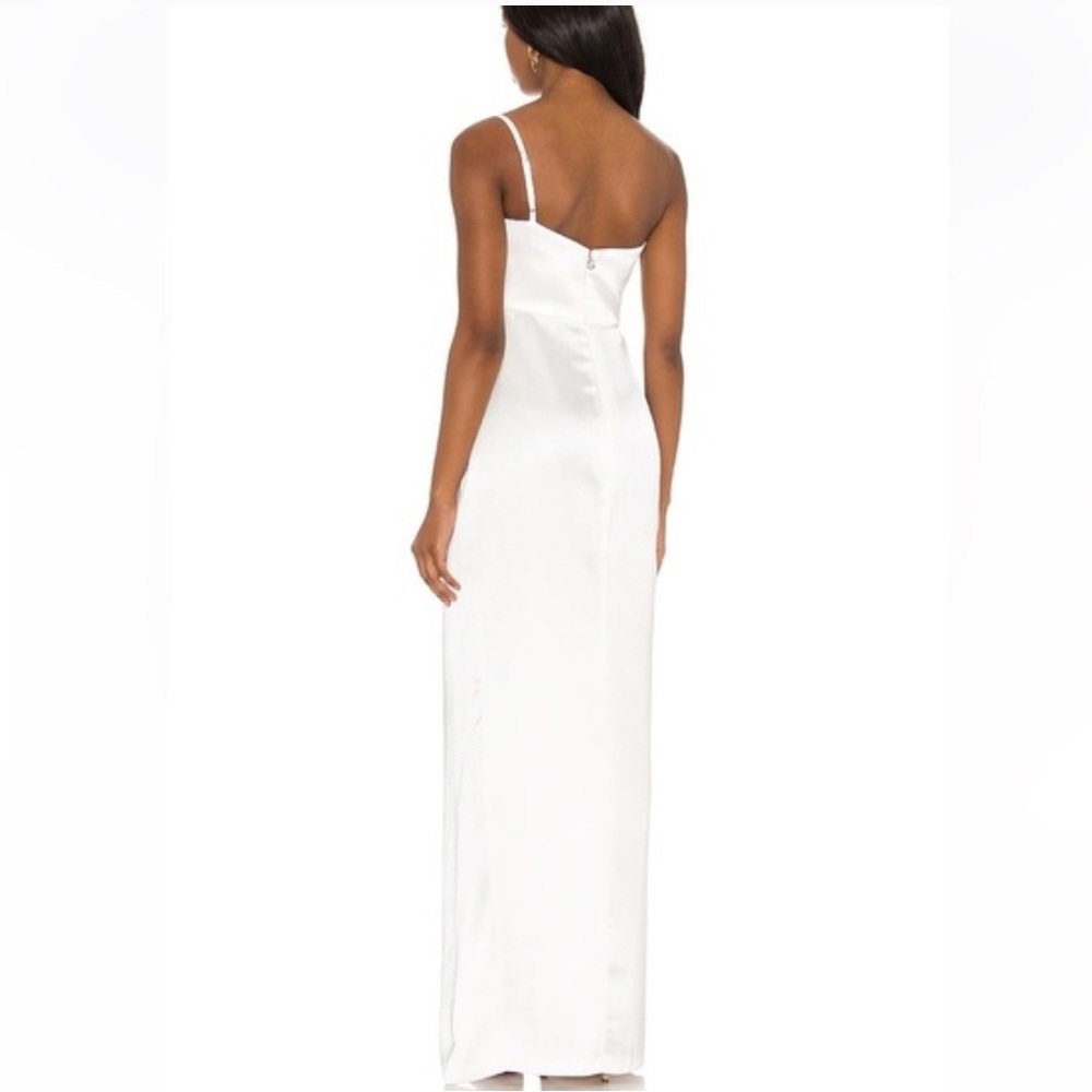 Wedding Nookie Grace White One-Shoulder Maxi Dress Bridal Bachelorette NWT - Picture 2 of 11